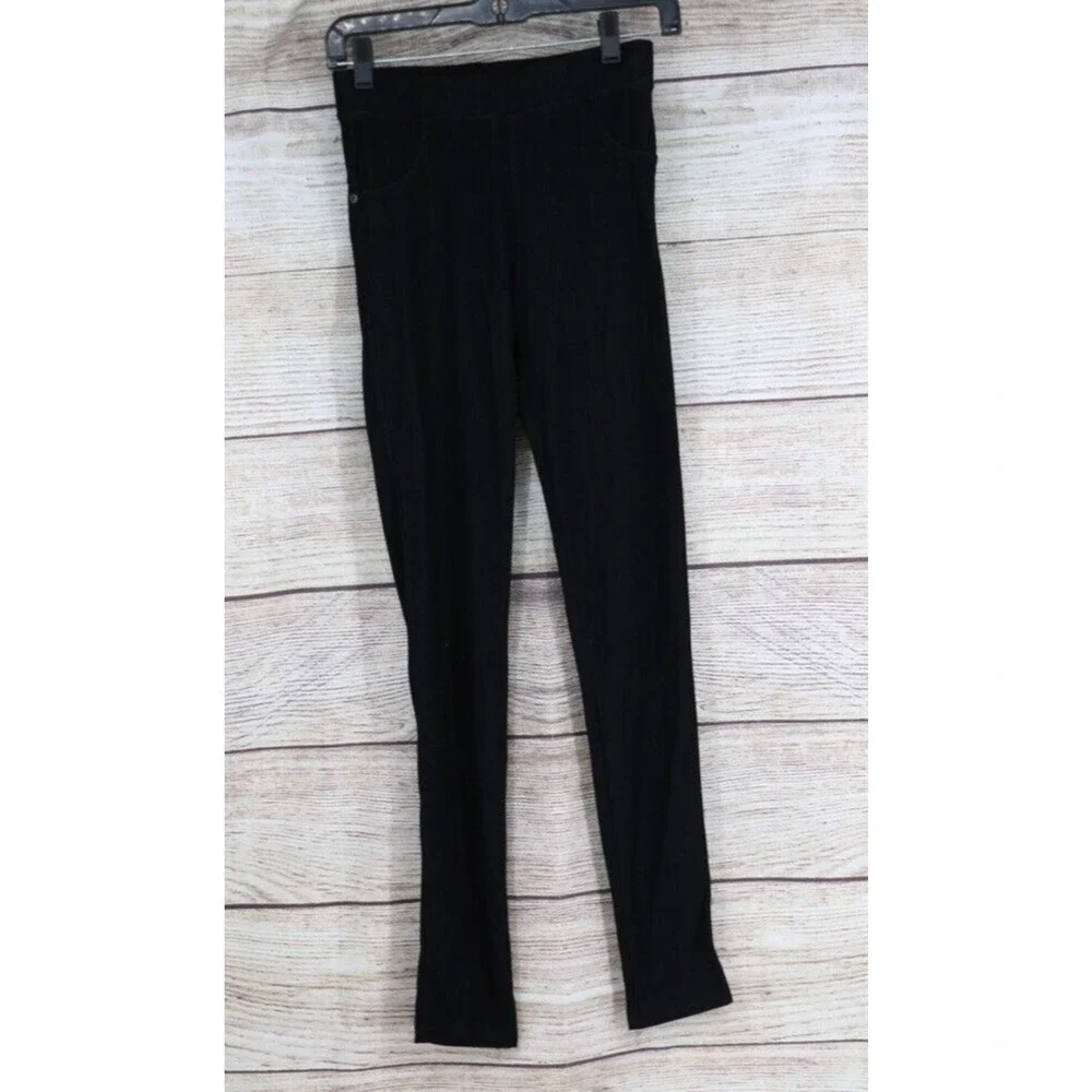 Womens One Size Pull On Leggings Set Bundle Blue Black - Picture 2 of 15